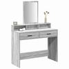 Makeup Table Grey Sonoma 100 x 41 x 140 cm Engineered Wood