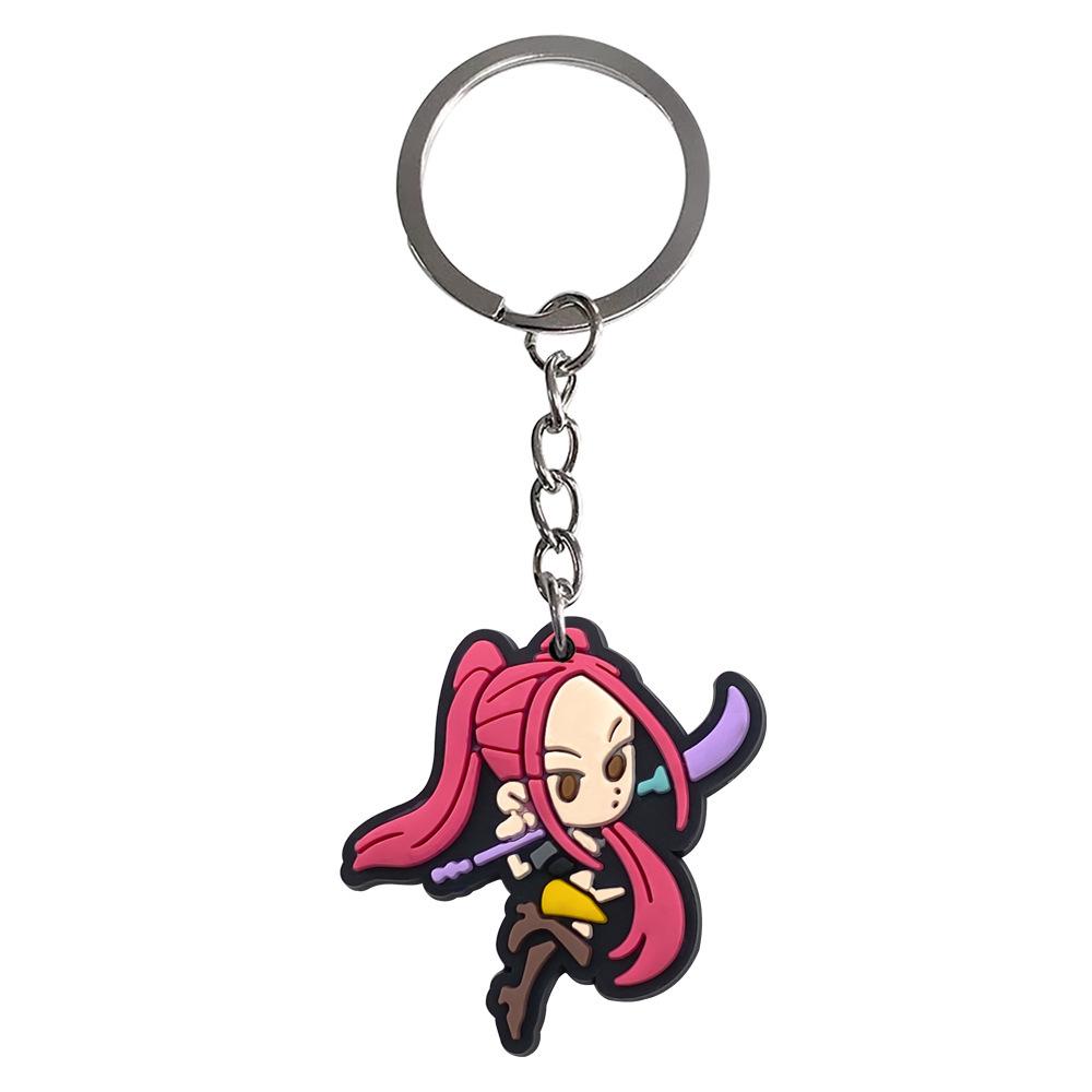 Demon Hunter Team PVC Rubber Cartoon Keychain Pendant