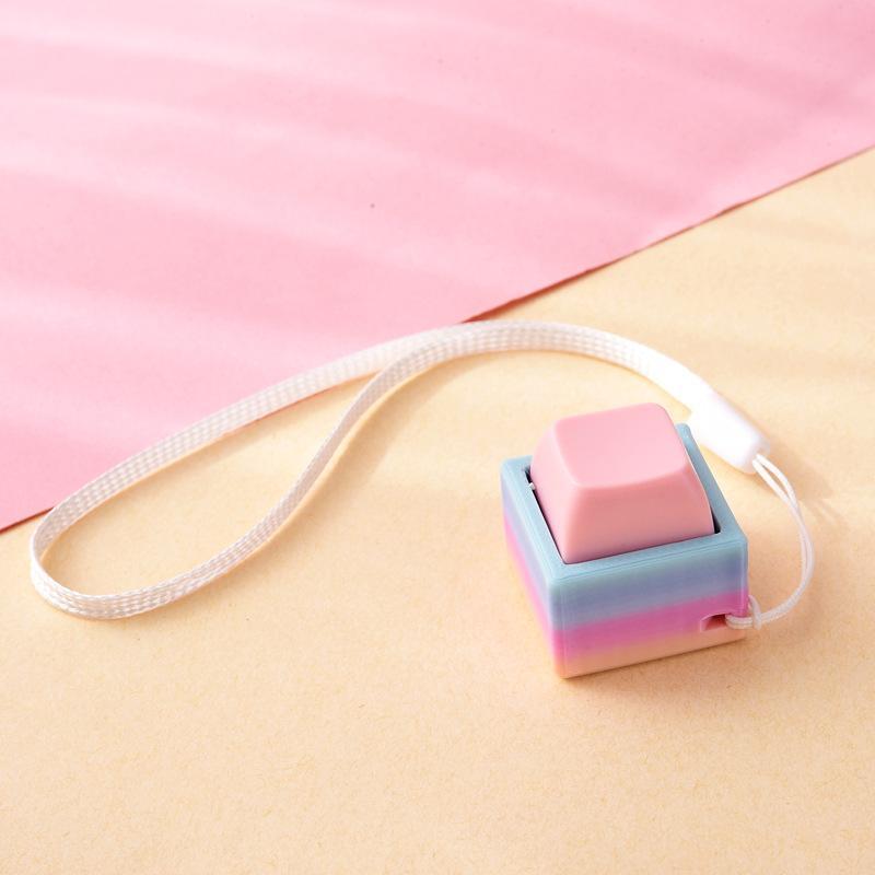 Portable Pocket Stress Relieving Toy with Button Lanyard Anxiety Alleviation for Daily Commute Travel Gifts