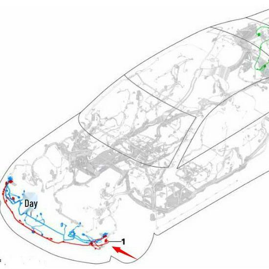 BMW 5 Series G38 Front Bumper PDC Sensor Wiring Harness (61128706662)