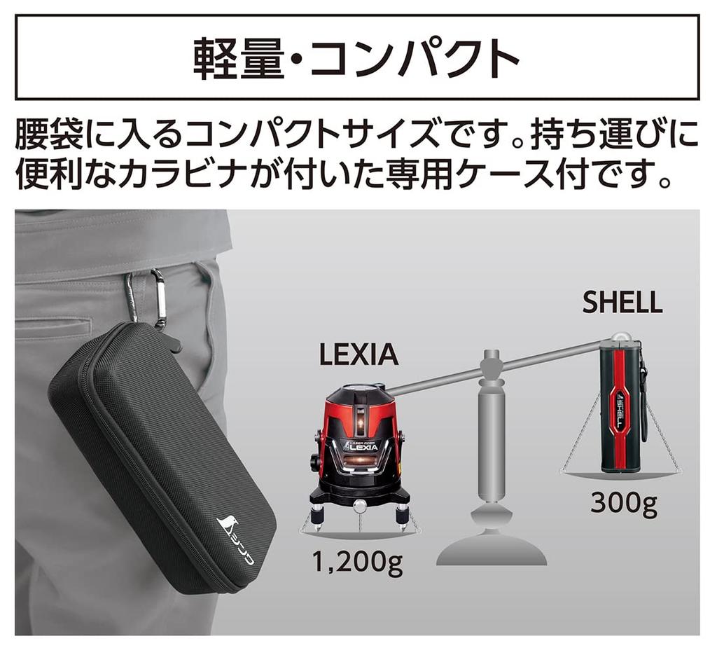 Shinwa Sokutei Laser Robo SHELL Roșu 70826
