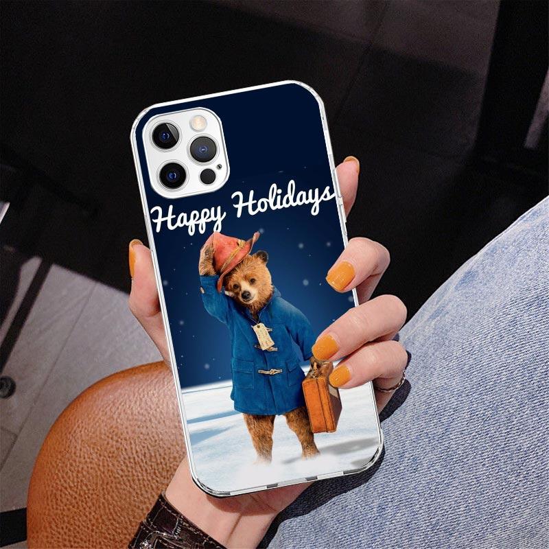 Cute P-PaddingtonS Bear Phone Case For iPhone 17 Air 16 Pro Max 16E 15 + 14 Plus 11 12 13 Mini 7 8 SE Gift Print Cover Fundas