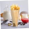 COLLBATH 100pcs Disposable Wooden Cones for Ice Cream, Dessert, Candy, Finger Food, Party Meal Serving