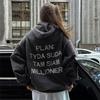 European Size Drop Shoulder Women's Hooded Sweatshirt Jacket XS-5XL: Autumn/Winter Streetwear