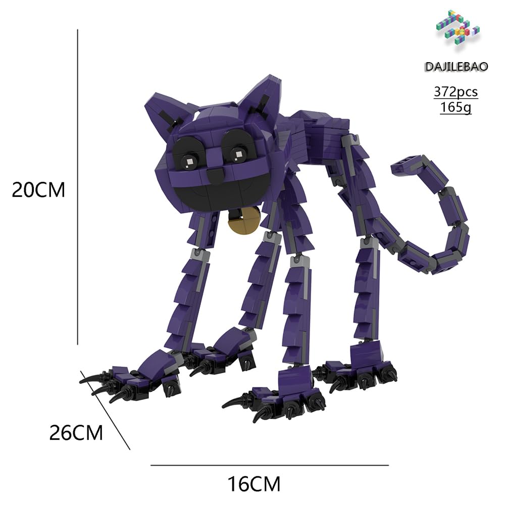 Block Game Smiling Poppy Playtime Smiling Critters Toys, Monsters, Critters, Goods, (354PCS) (Purple (CatNap))