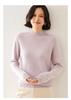 Women's Classic Cashmere Sweater - Autumn/Winter Style, Seven-Stitch Half-High Collar, Regular Shoulder, Long Sleeve, Solid Color, Commuter-Friendly.