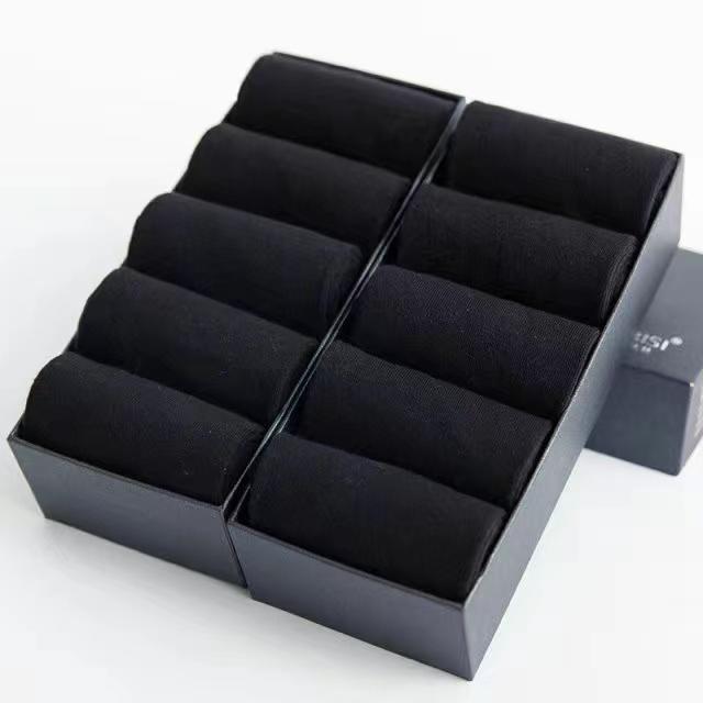 10pairs/lotMen's Cotton Socks Business Men's Breathable High-Quality Soft Fabric Men's Solid Color Long Socks Business CasualMen
