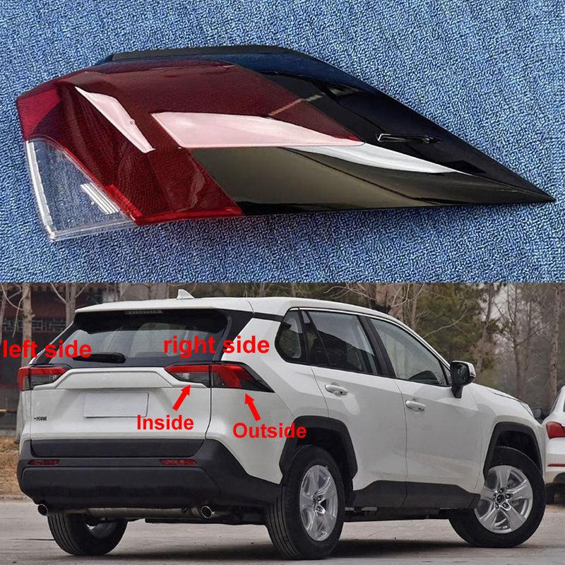For 2020 2021 2022 2023 Toyota RAV4 RAV 4 Car Accessories Outside Taillight Shell Tail Lamp Cover Brake Lights Mask Plexiglass
