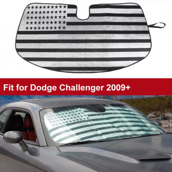 Folding Interior Sunshade Sun Visor Cover Accessories For Dodge Challenger 2009+