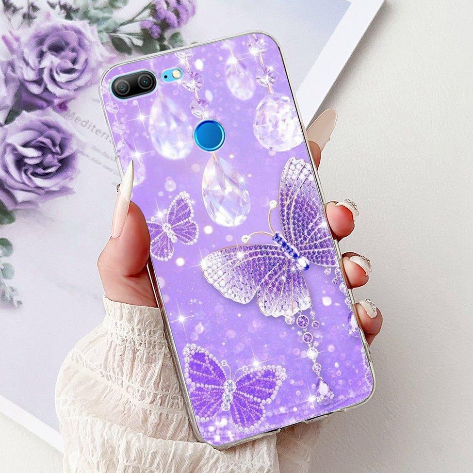 Clear For Honor 9 Lite Case Cute Cat Luxury Fashion Flowers Cool Boys Soft Bumper Cover For Honor 9Lite LLD-L21 Phone Case 5.65"