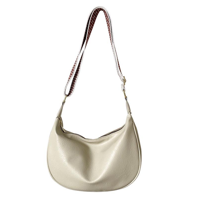 Korean Style Soft Leather Niche Women's Casual Crossbody Dumpling Bag