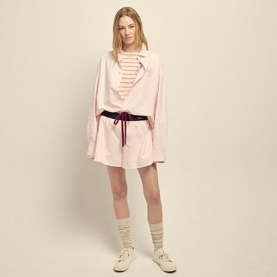 [mardimercredi] COTTON SHORTS CONTRAST WAISTBAND LIGHTPINK