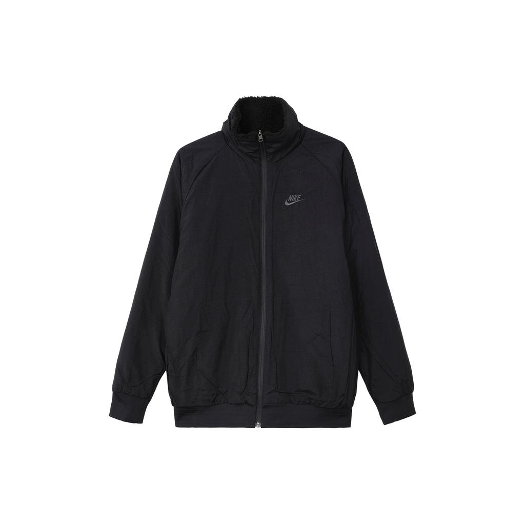 Nike Giacca Sportiva Casual in Pile con Collo Alto e Zip da Uomo Nera DZ4713-010