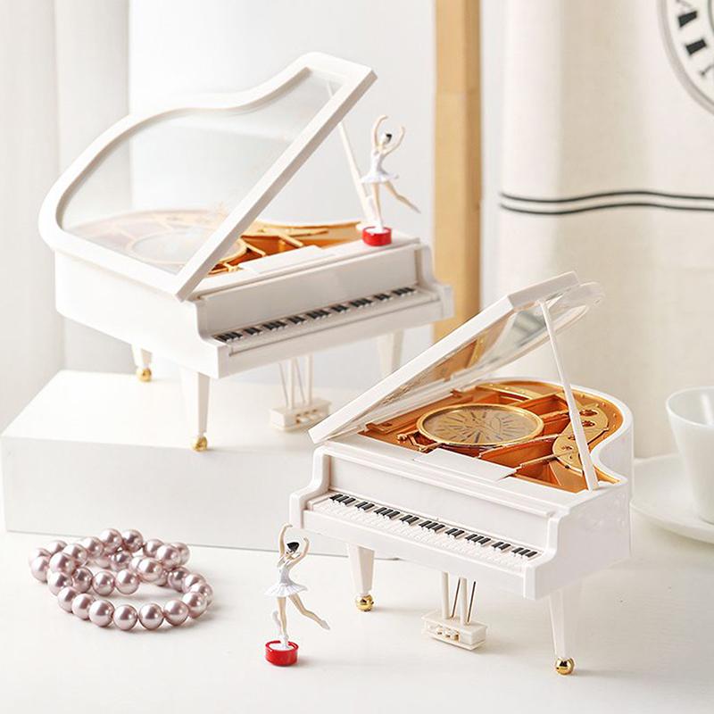 Dancing Ballerina Elegant Music Box Romantic Classic Piano Musical Box Exquisite Creative Eco-Friendly For Birthday Wedding Gift