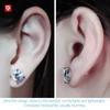 Total 6 .0 Carats Diamond Tested Pass Moissanite 18K White Gold Tone Plated  Color Earrings Jewelry Women 'S Girls Giveaway GiftsFashion