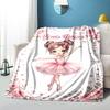 1PC Custom Name Ballerina Dreams Pink Blanket Versatile,all-season Throw Suitable for the Living Room,bedroom,camping,travel,and Gift