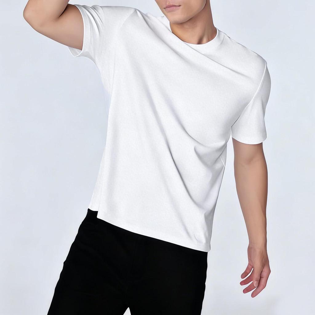 Pure Cotton Short Sleeve Unisex Summer Work & Team Shirts - Round Neck
