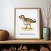 Seria Dinozaury Tyranozaur Rex/Triceratops/Welociraptor Plakat Artystyczny Obraz na Płótnie Druki Ścienne Obraz do Pokoju Dekoracja Domu