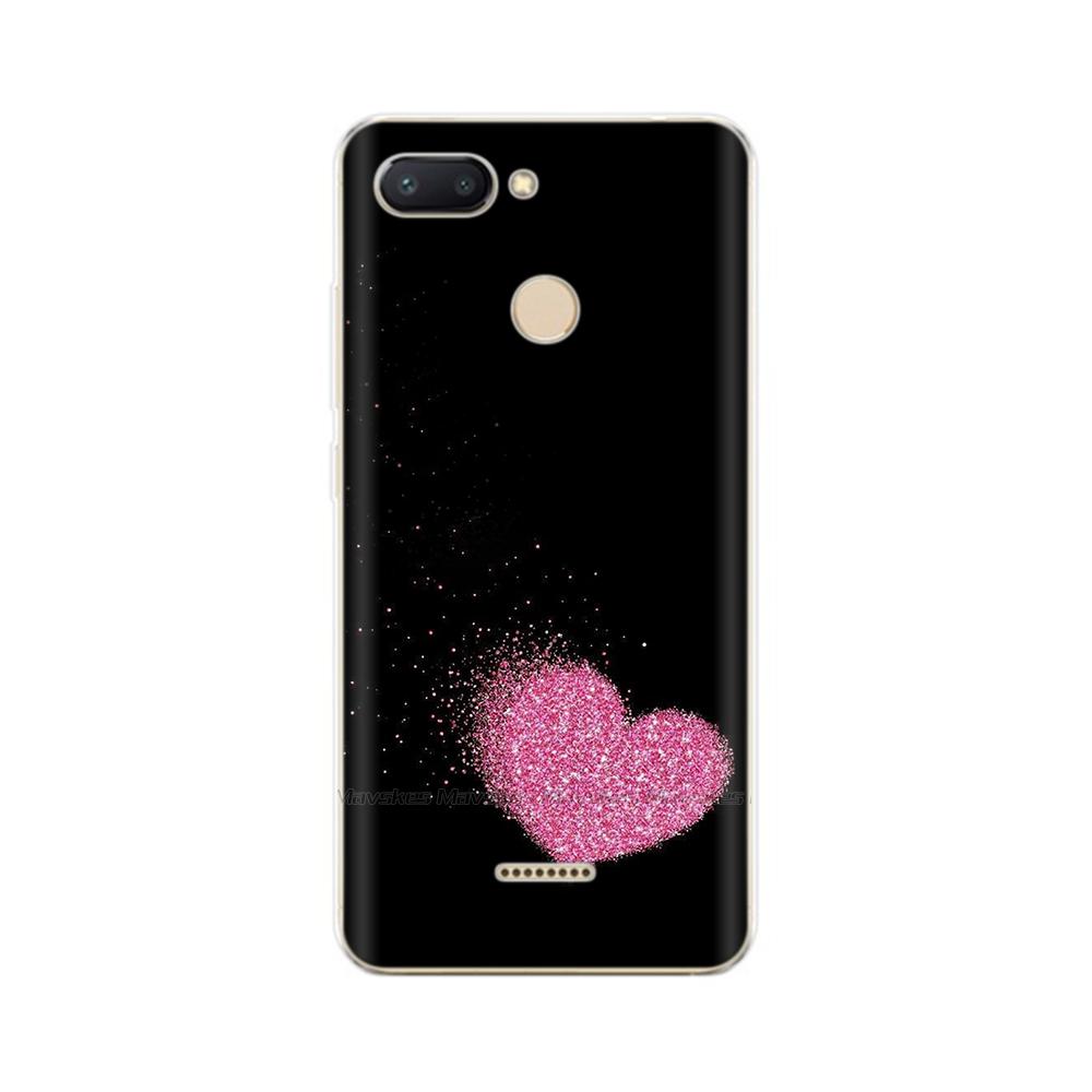 For Redmi 6 Phone Cover Transparent Silicone TPU Protective Cats Flower Print Covers Case For Xiaomi Redmi 6 6A Redmi6 Funda