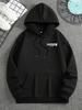 Felpa Casual da Uomo Stampa Alfabeto Vestibilità Larga Streetwear Pullover Felpa Grafica da Corsa Pile Calda Morbida Abbigliamento Maschile Femminile