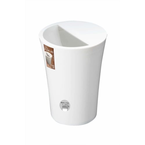 Shinki Gosei Tombow Unido Kakus Trash Can, Hides Trash, 7.3 Liters, White, 22cm Wide x 22cm Deep x 30cm High, with Lid, C-30, Made in Japan