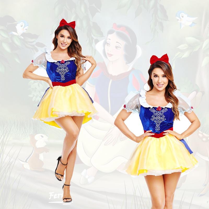 Halloween Play Snow White Costume Adult Snow White Dress Stage Costume