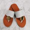 Fashion Women Leather Summer Sandals Shoes Retro Design Thin Straps Open Toe Beach Slides Flat with Plus Size 41 Female Footwear