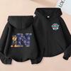 PAW Patrol Child Cardigan Hooded Jacket Cartoon Chase Letters A-Z Printed Polyester Outerwear Summer Casual Clothing Kids Gifts