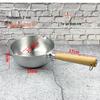 Poêle à neige en aluminium antiadhésive Wutuo avec manche en bois