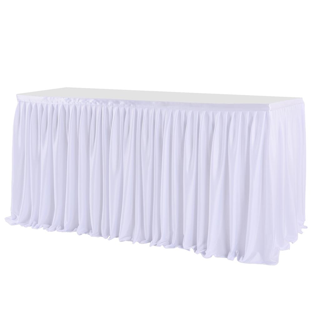 Tulle Table Skirt Pleated Ruffle Tablecloth For Wedding Decoration Birthday Party Baby Shower Tutu Veil Dining Table Decoration