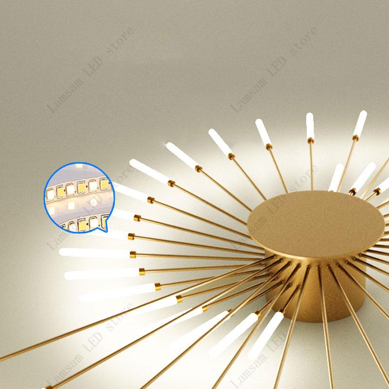 LED Firework Ceiling Lamp Creative Unique Design A.C. Powered 85-265V for Living Room Bedroom Hotel Hall