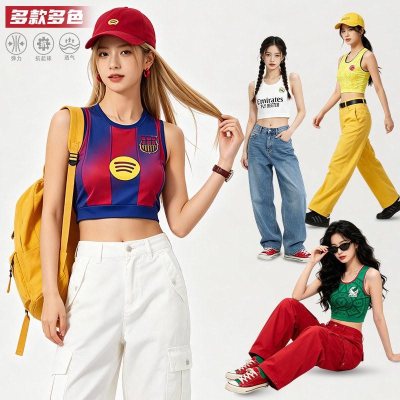 Womens Soccer Jersey Short Sleeve Vest National Team World Cup Sports Top Cycling