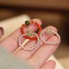 Hot Sale Hetian jade, southern red agate, pearl ring, beaded woven finger ring DIY Women's simple and fresh accessories