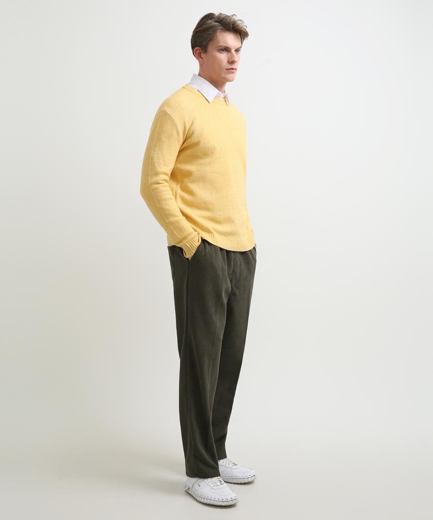 Seuteulaikeu Modern Corduroy Straight Pants (Khaki)