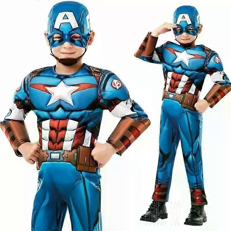 Captain America Costume Marvel Avengers Superhero Fancy  Outfit