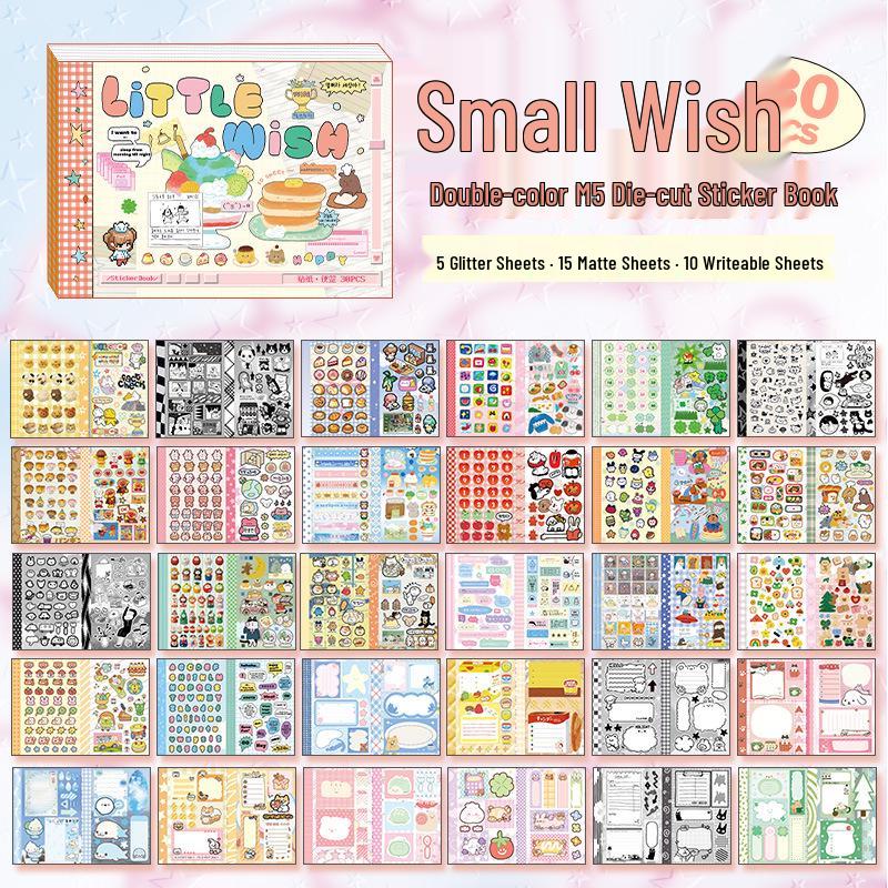 Jilü Xīnmò Двусторонние Милые Корейские Стикеры-Заметки M5 для Ежедневника и DIY Декора