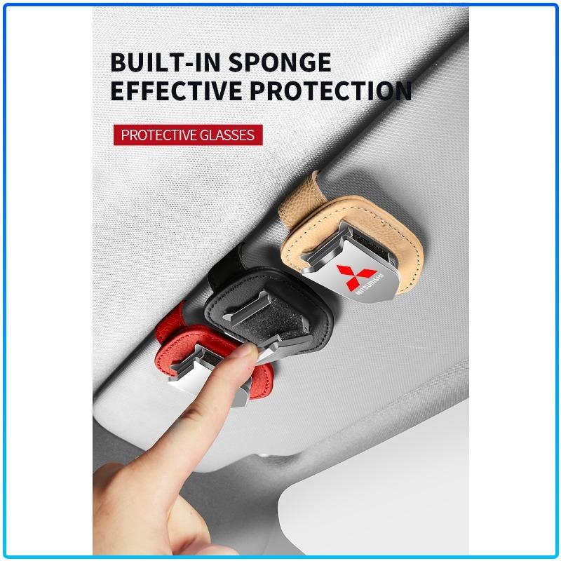 Auto Sun Visor Glasses Box Sunglasses Clip Card Ticket Holder Stand For Mitsubishi Lancer Lancer ASX Outlander 2 3 Pajero Mirage Exzos Pajero 4