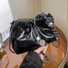 Zarte Nischen-Plissee-Tasche Damen neue Sommer vielseitige Ketten-Umhängetasche Bucket Bag