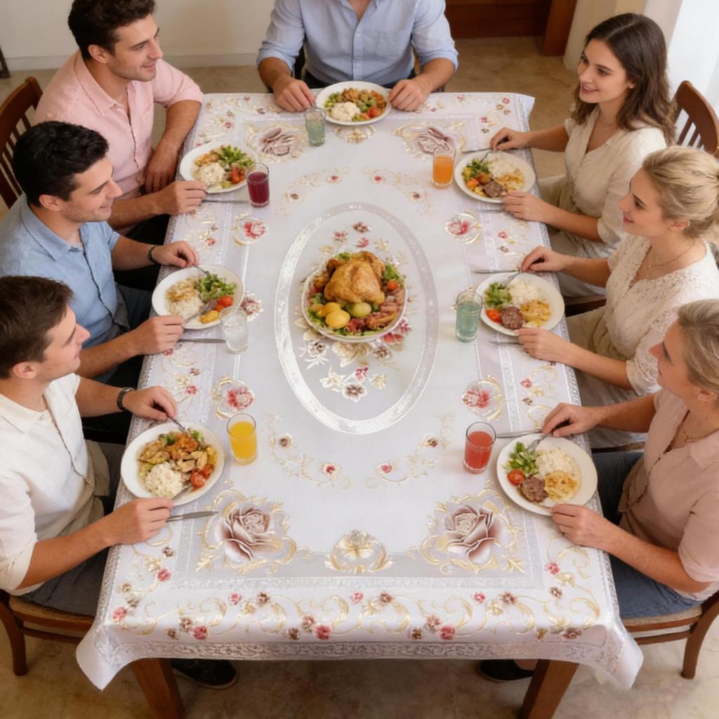 Waterproof Oilproof Tablecloth 0.9x1.5m Holiday Table Cover for Birthday Party Picnic Kitchen Outdoor Dining Decoration