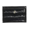 Chanel 26S Logo Double C Doré Effet Crocodile Cuir de Veau Porte-cartes Accessoires Femmes Noir AP5191-B23786-94305