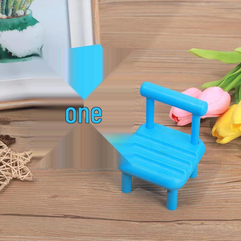Mini Detachable Chair Phone Holder - Cute Small Stool Ornament for Desktop