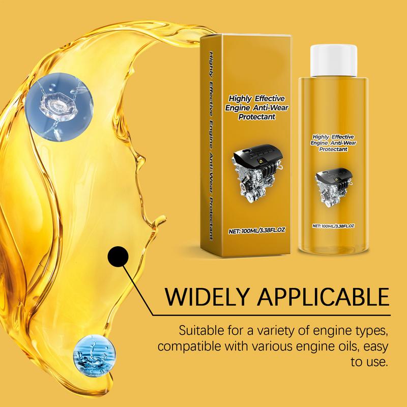 100ml Engine Anti-Wear Protective Agent Noise Reduction Jitter Strong Burning Engine Oil Liquid Additive Car Strong Repair Tools
