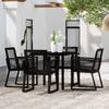 VidaXL Garden Dining Set 5 Pcs Black 3099150