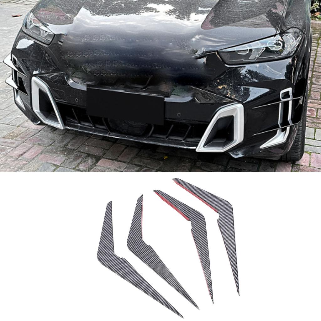 4 Stuks Voorbumper Zijventilatie Sierkap Canard Mistlicht Frame Canard Vervanging voor X5 G05 LCI M Sport 2023 en Later