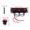 1pc 20A 12V-24V 3-position Round LED Switch Panel Waterproof For Toggle Switch Panel For LED Light Strips Work Lights