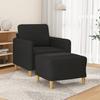 VidaXL Armchair with Footrest Black 60 Cm Fabric, Sofa, Armchair, TV Armchair, Single Sofa, Sofa, Recliner Sofa, 3201188