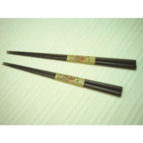 

Edo Wooden Chopsticks, Striped Ebony Octagonal Chopsticks, 1 Pair, Large, 23.5cm
