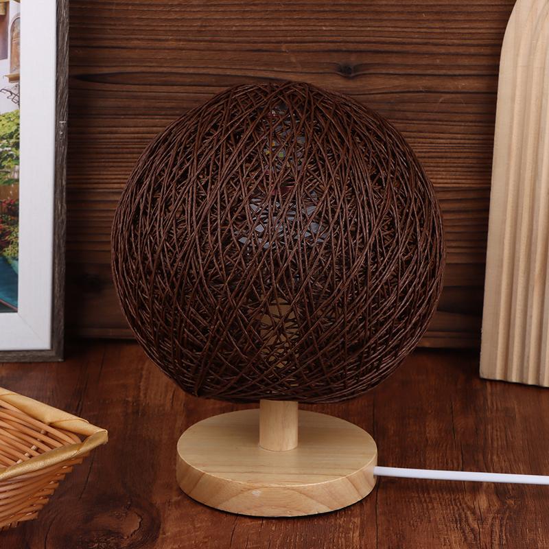 Runde Prägnante Handgewebte Rattan-Rebenkugel Hängeleuchte Lampenschirm Licht Lampenschirme Lichtzubehör(20 cm Durchmesser)