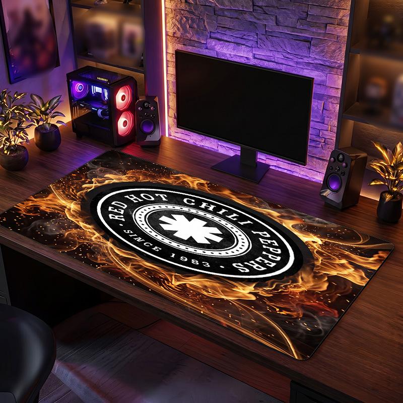 Red Hot Chili Peppers Print Large Mouse Pad Smooth Surface Anti?Slip Desk Mat For Gaming Office Laptop Decoration