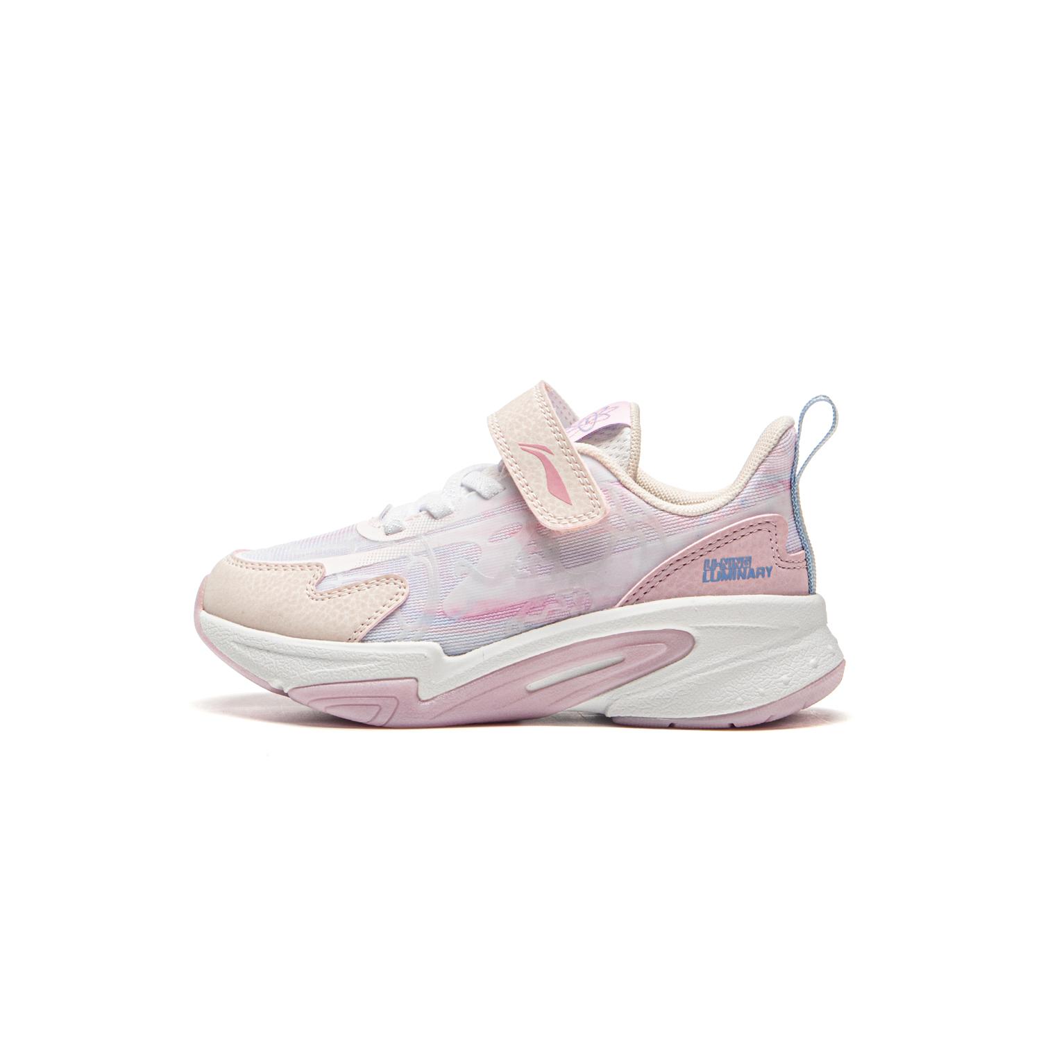 

Li Ning Kids Color Block Letter Low Top Casual Shoes Kids sneakers Pink YKNU072-2 26